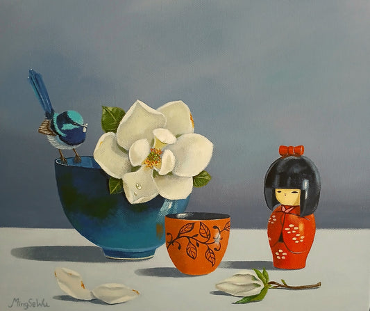 Magnolia, Doll, Wren and Cup