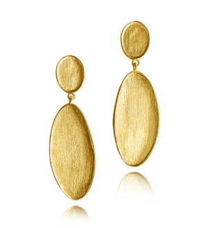 Earrings - Echoes of the Sea with Yellow Gold Finish