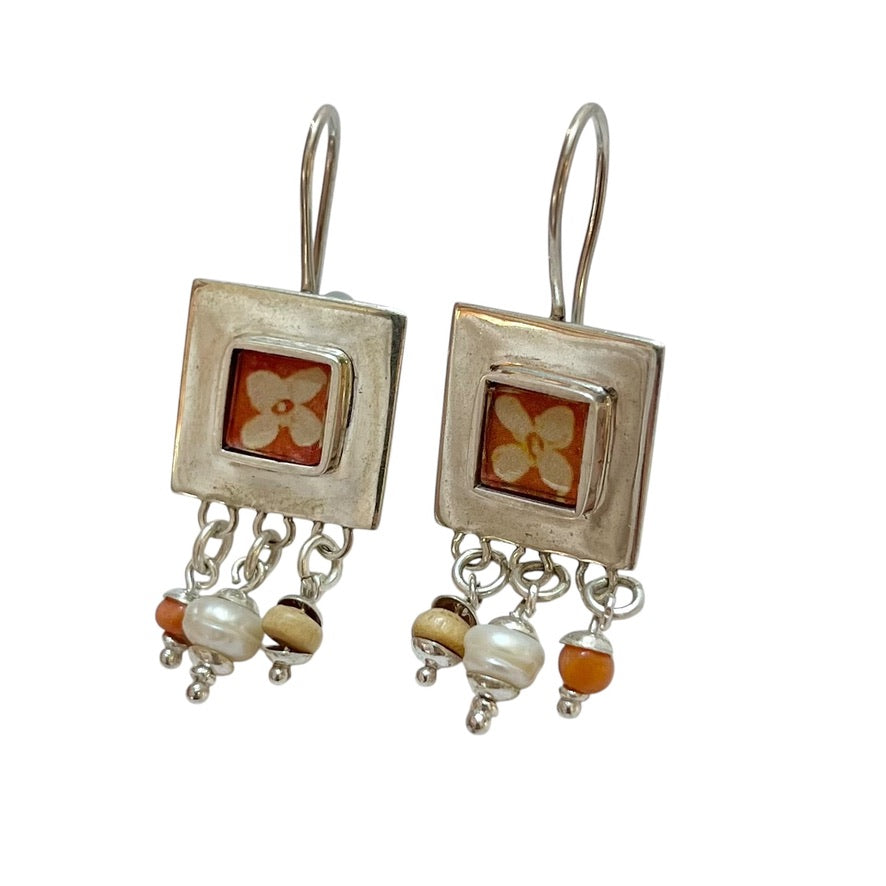 Earrings - Square Chimes 82