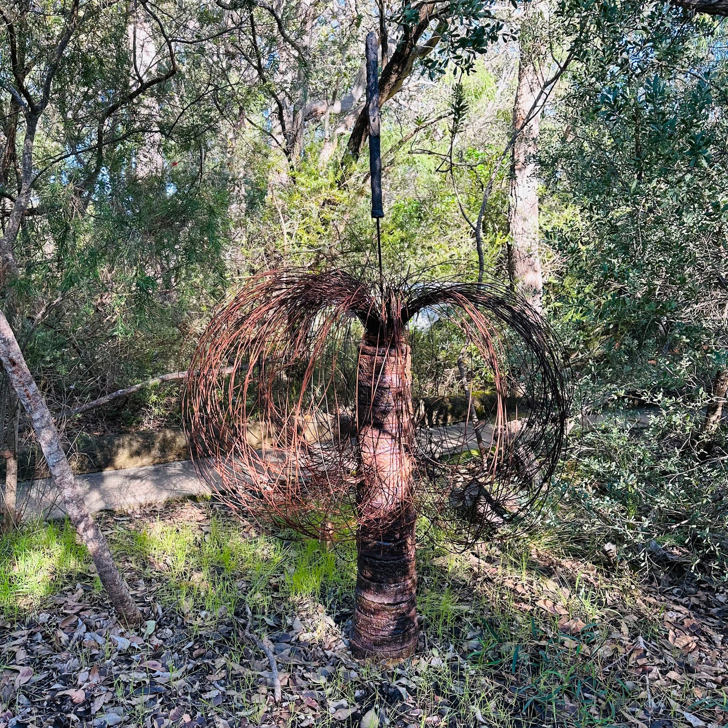 Grass Tree, Brown Ceramic & Wire