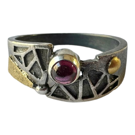 Ring - Garnet Geo Design