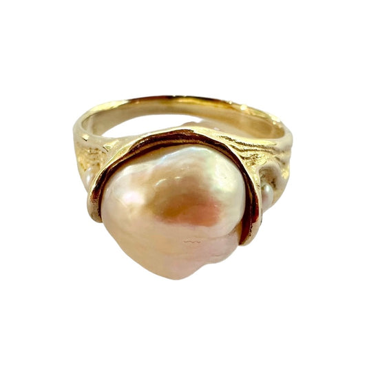 Ring - Burmese Baroque Pearl Seed