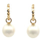 Earrings - Huggies 9kt Yellow Gold, Australian South Sea 9-10mm Pearl