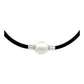 Necklace - Neoprene, 9kt Yellow Gold, Australian South Sea 11-12mm Pearl with 3mm Neoprene  at 41.5cm