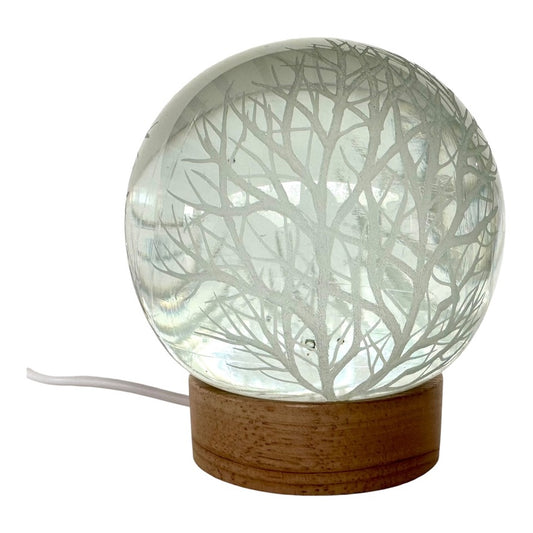 Glass weight with LED Base - Trees