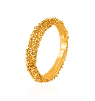 Bangle - Anemone with Yellow Gold Finish (Medium)