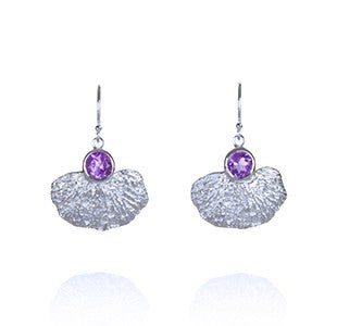 Earrings - Coral Garden Drops with Amethyst