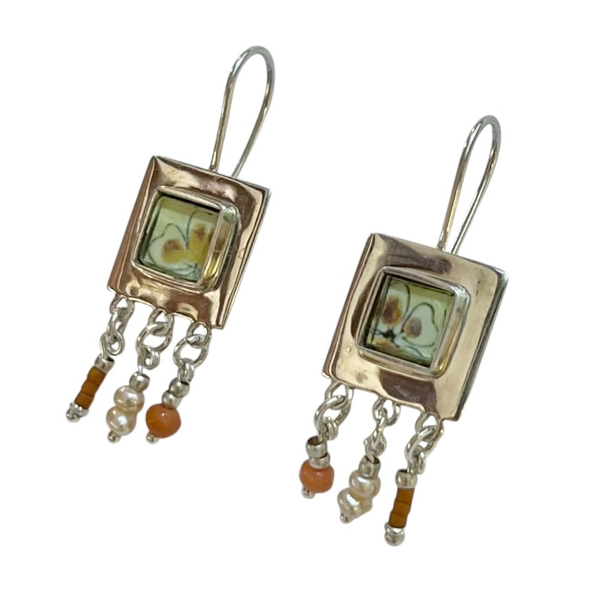 Earrings - Square Chimes 85