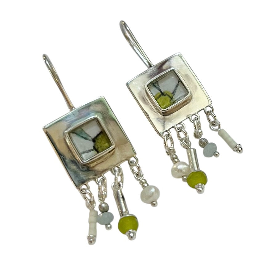 Earrings - Square Chimes 84