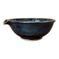 Mixing Bowl with Lip - Blue with Copper Red