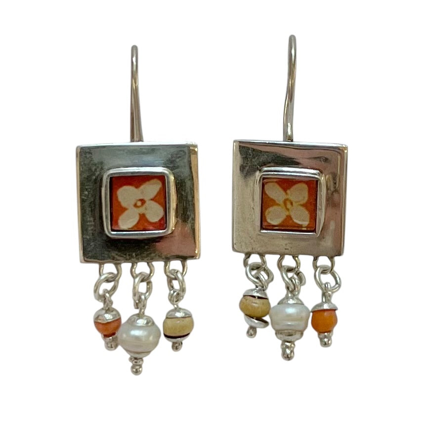 Earrings - Square Chimes 82