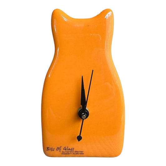 Cat Clock - Orange