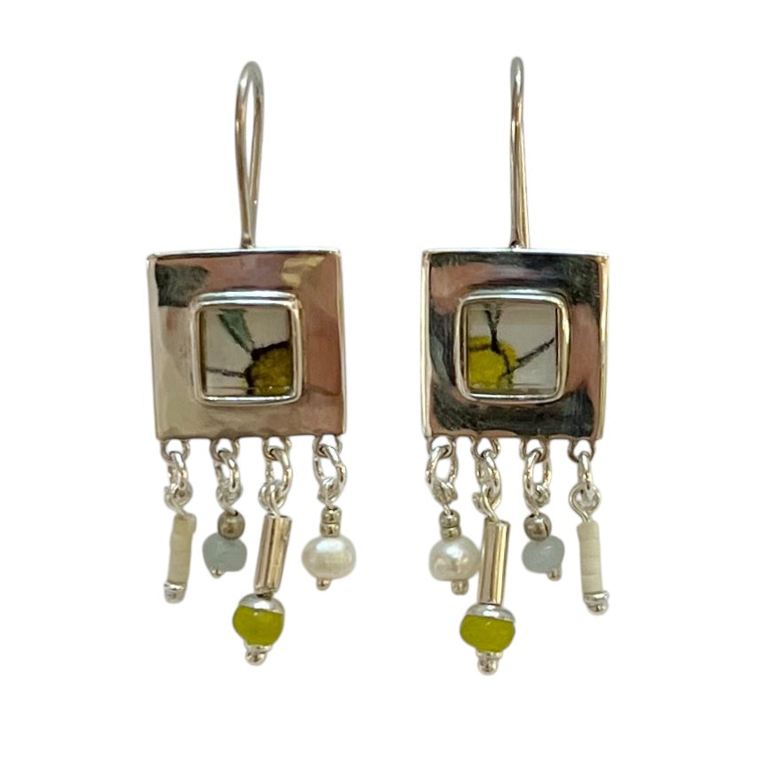 Earrings - Square Chimes 84