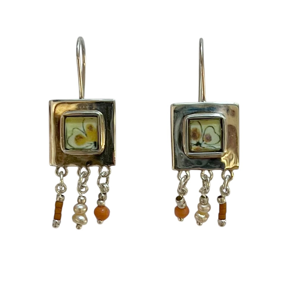 Earrings - Square Chimes 85