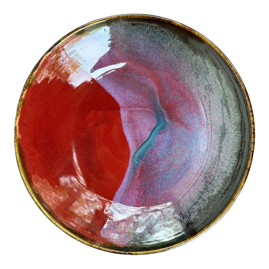 Centerpiece Bowl Special Glaze, Copper Red and Kato