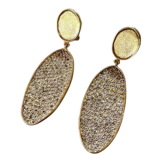 Earrings - Echoes of the Sea with Yellow Gold Finish and White Topaz - Bottom Section