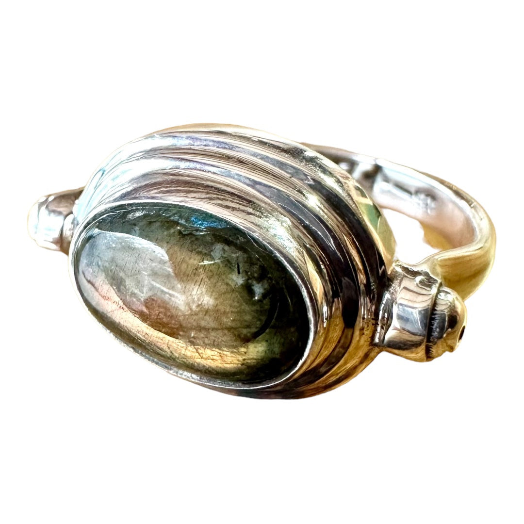 Aurora Ring with Labradorite