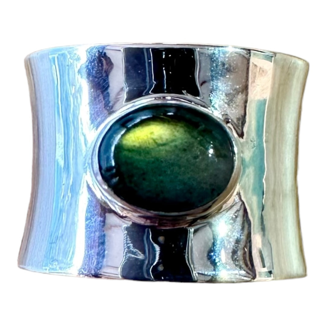 Luna Ring with Labradorite