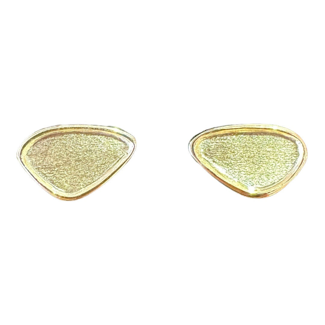 Earrings - Echoes of the Sea, Studs Yellow Gold Finish