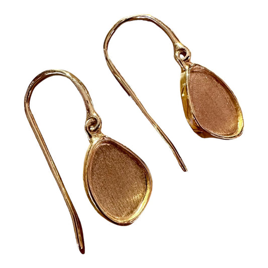 Earrings -  Echoes of the Sea,  Yellow Gold Finish