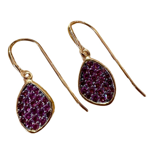 Earrings -  Echoes of the Sea, Featuring  Rhodolite Garnet