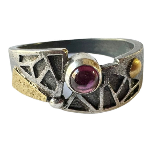 Ring - Garnet Geo Design