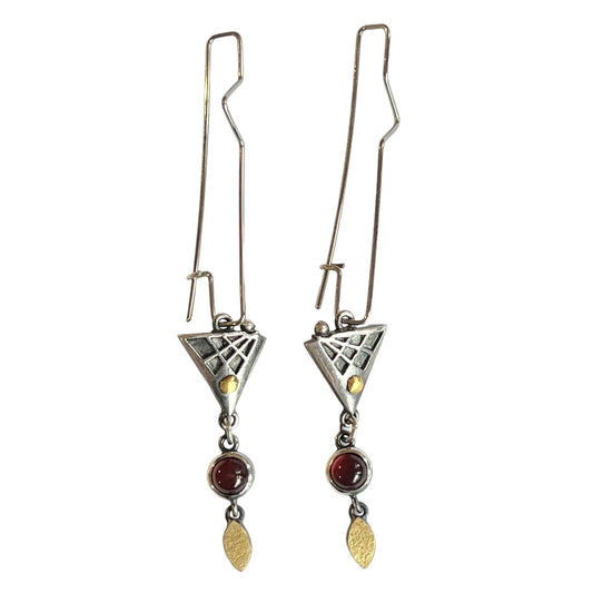 Earrings - Kites & Garnet