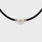 Necklace - Neoprene, 9kt Yellow Gold, Australian South Sea 14-15mm Pearl with 4mm Neoprene at 50cm