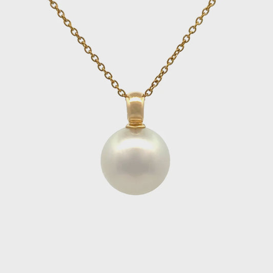 Pendant - Australian South Sea Pearls 13-14mm, 18kt Yellow Gold