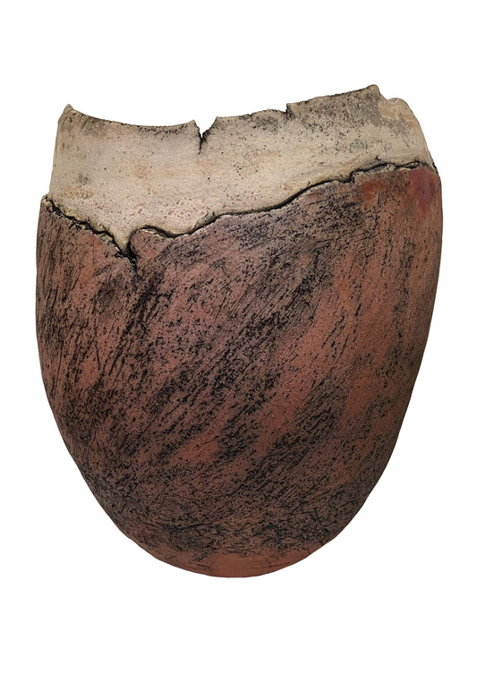 Earthy Pot, White Collar