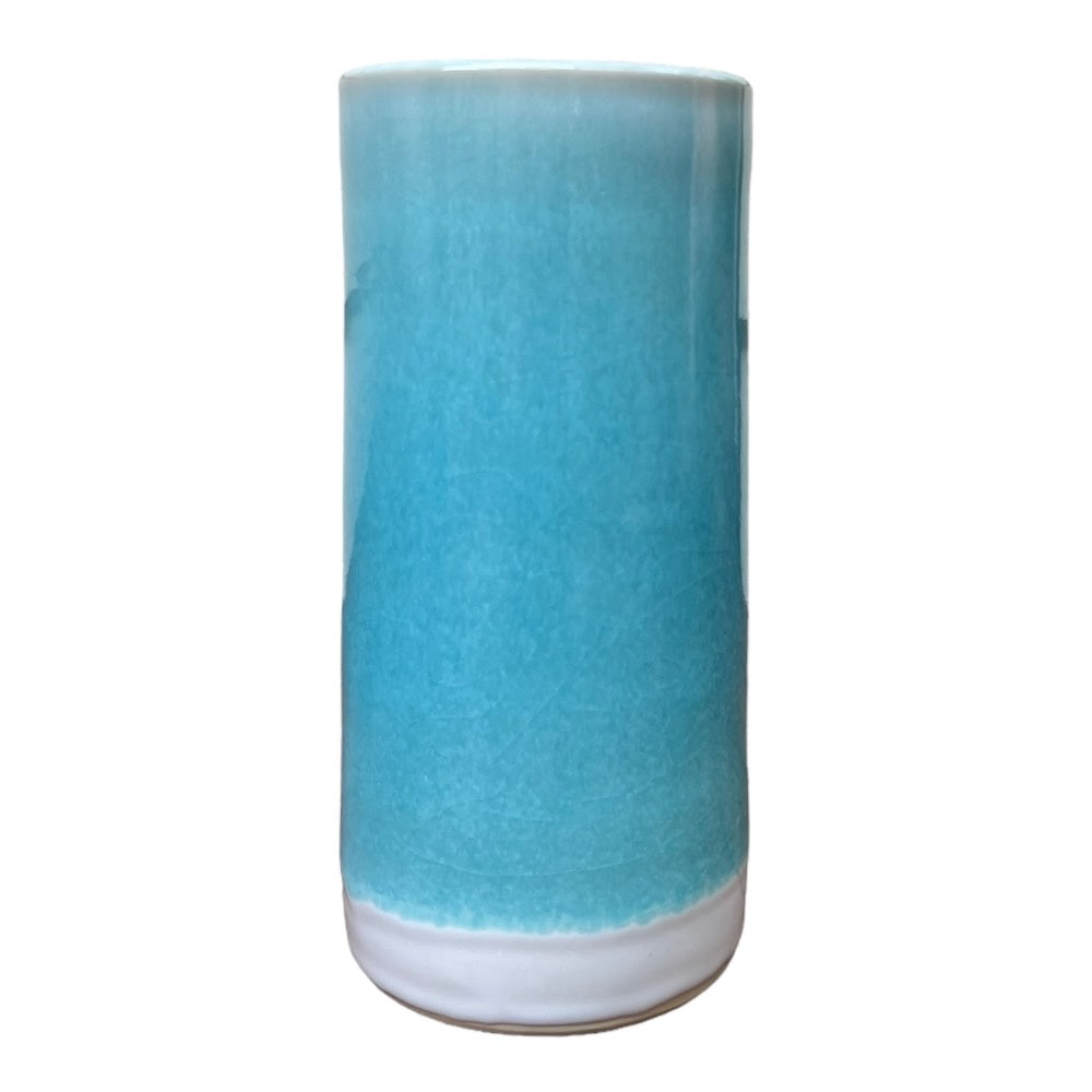 Tall Vase, Medium - Sky Blue Jade