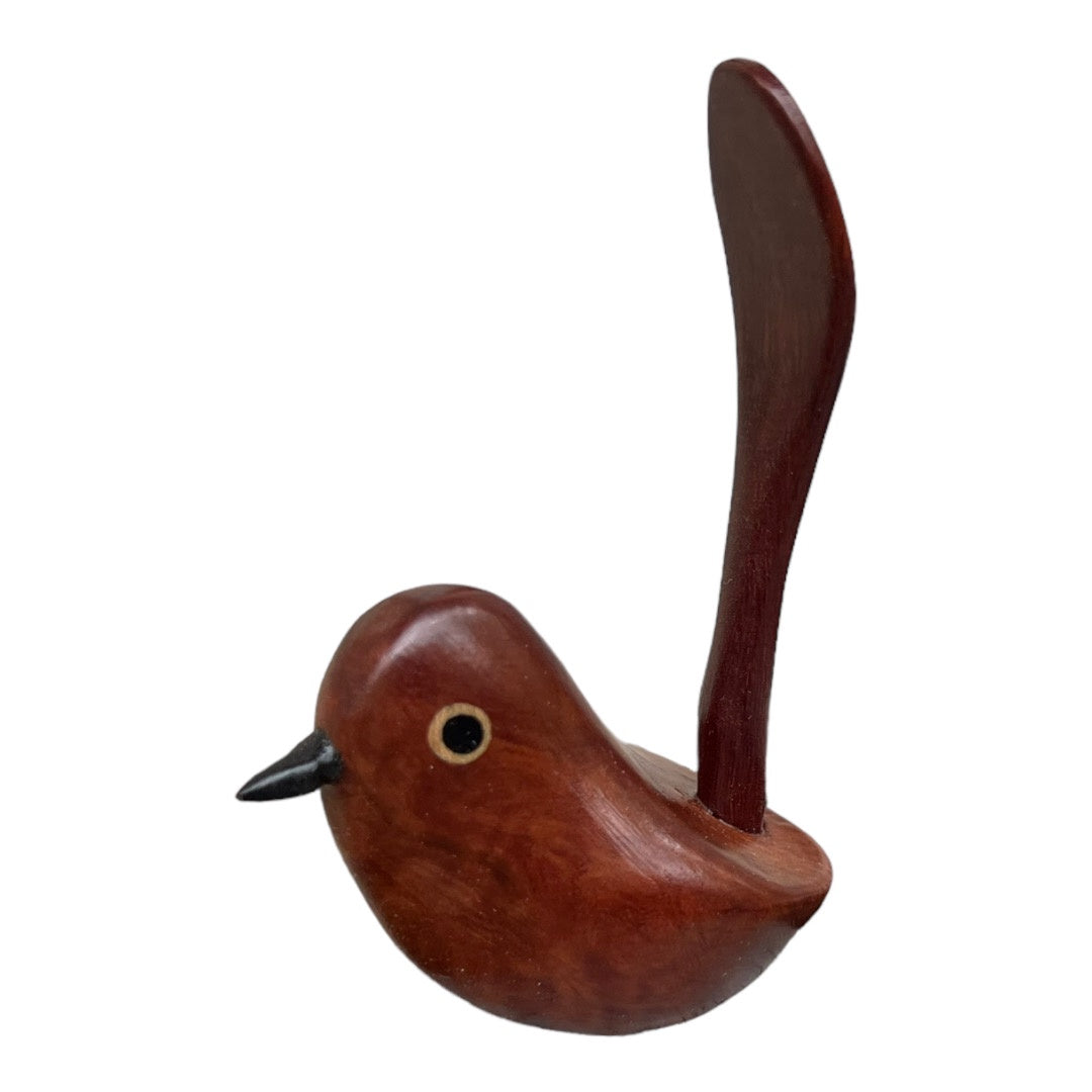 Wren Crafted from Red Gum Burl